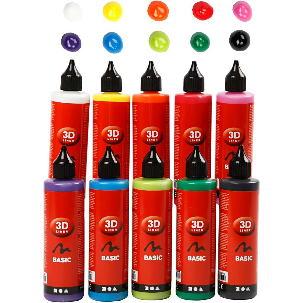 Billede af 3D Liner - sortiment, ass. farver, Basic