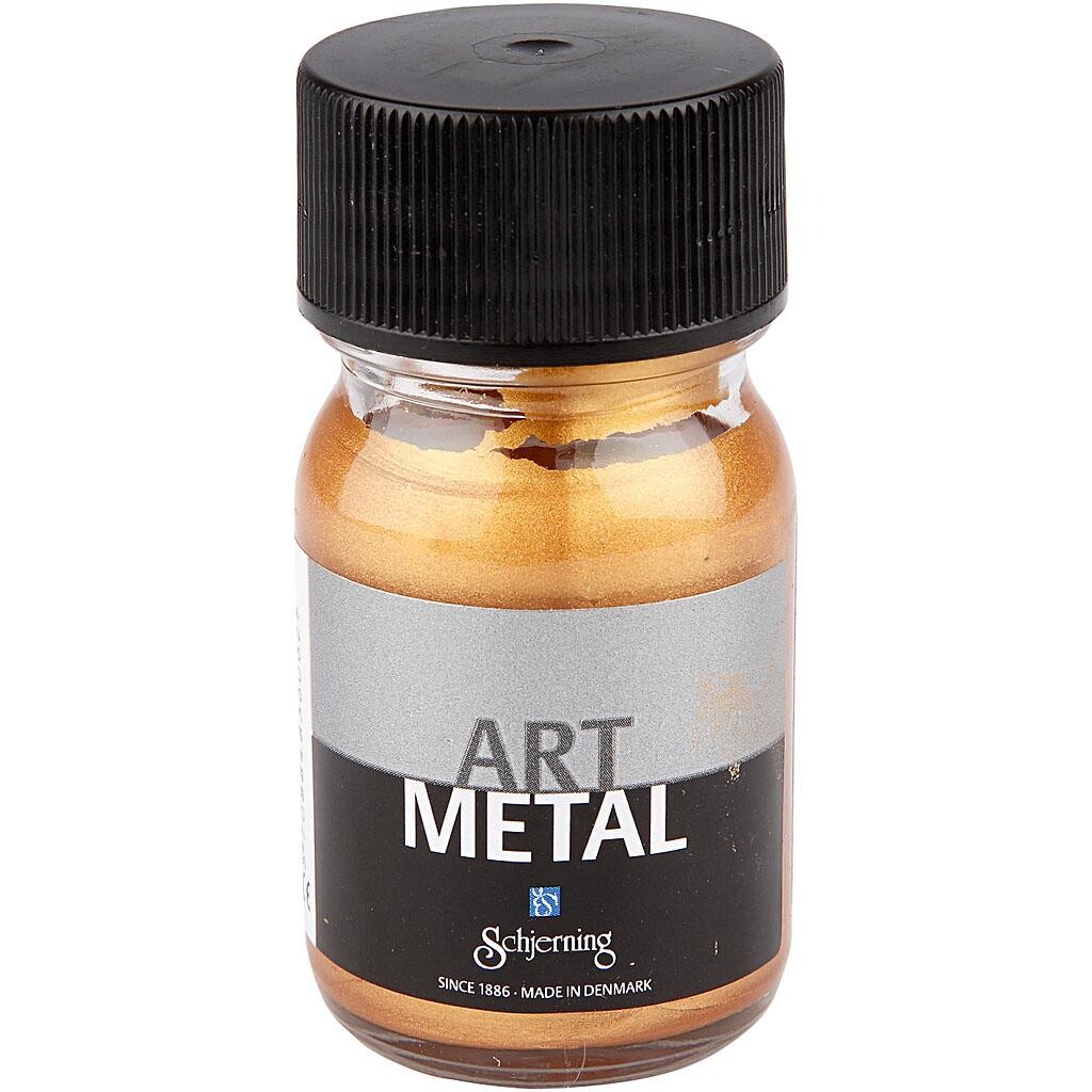 Schjerning Art Metal - Metalmaling, mellem guld, 30 ml billede
