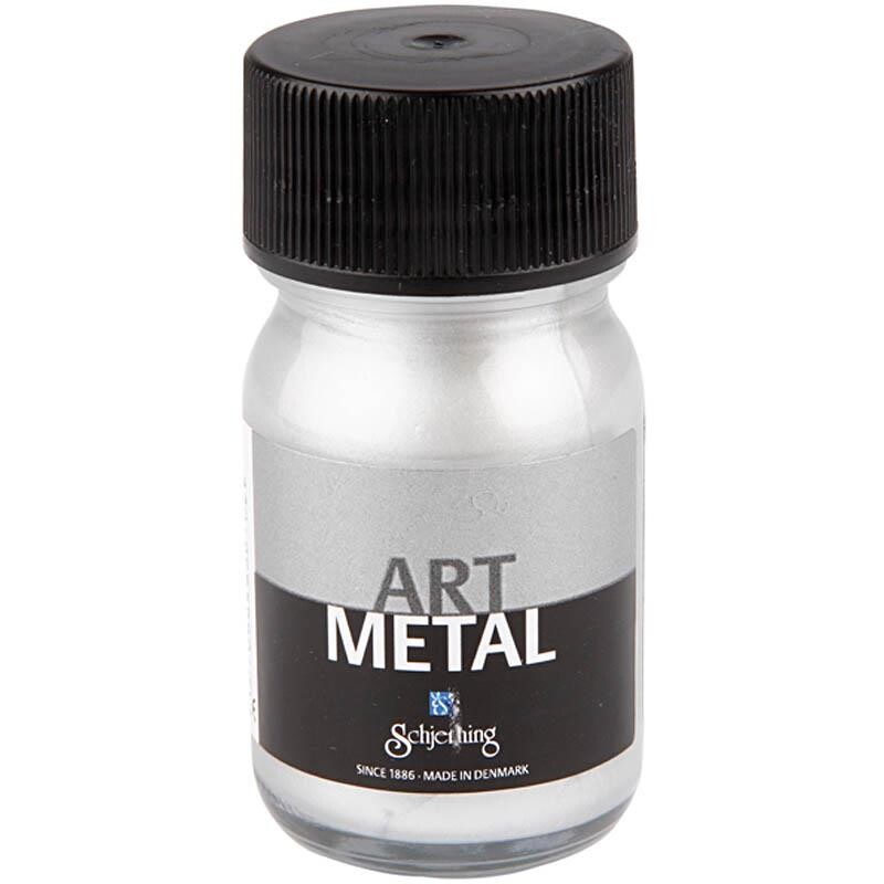 Schjerning Art Metal - Metalmaling, sølv, 30 ml billede