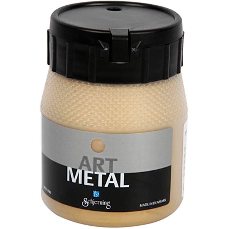 Schjerning Art Metal - Metalmaling, lys guld, 250 ml billede