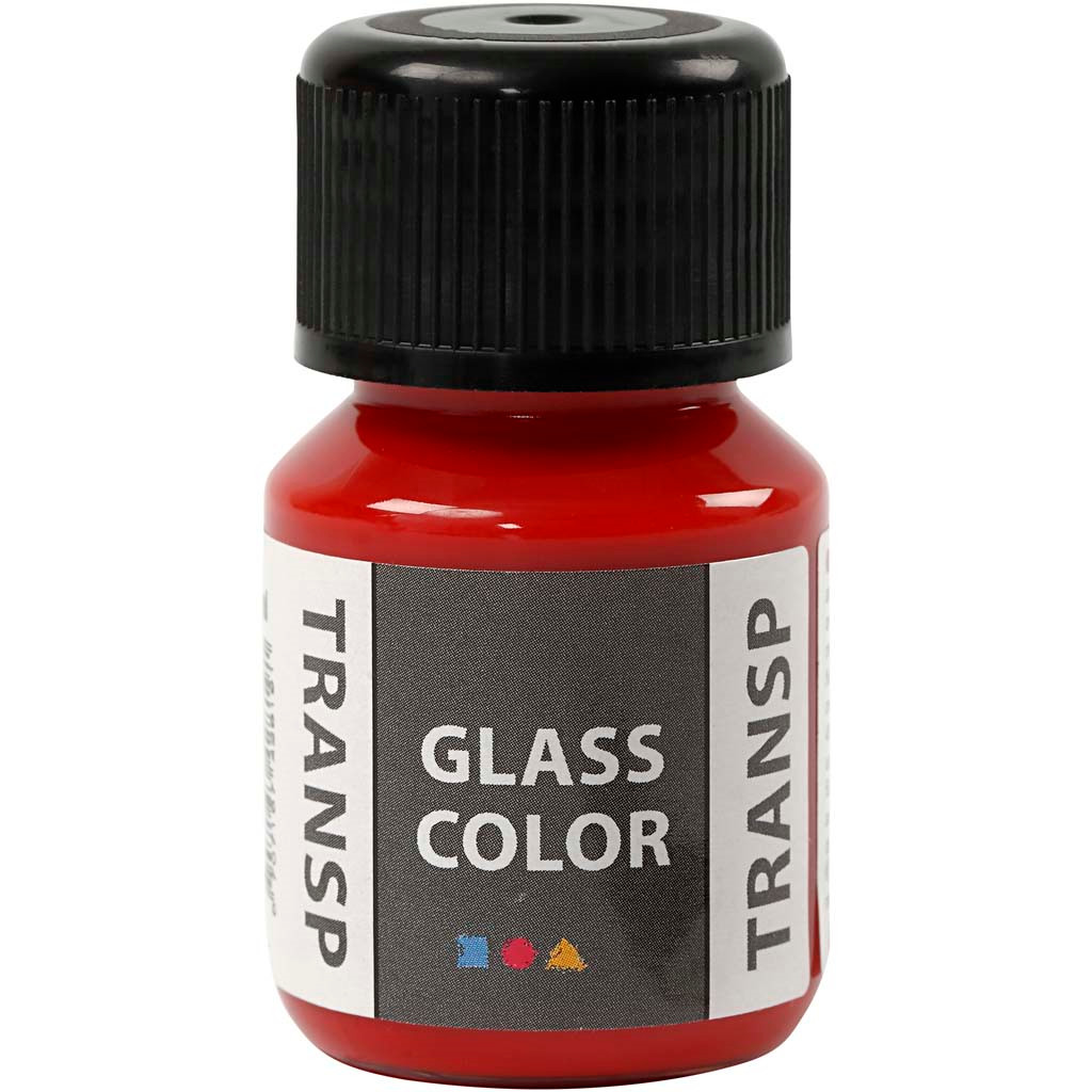 Billede af Glass Color Transparent, rød, 35 ml