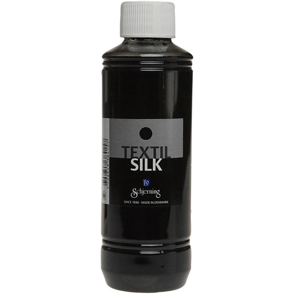 Textil Silk, dyb sort, 250 ml