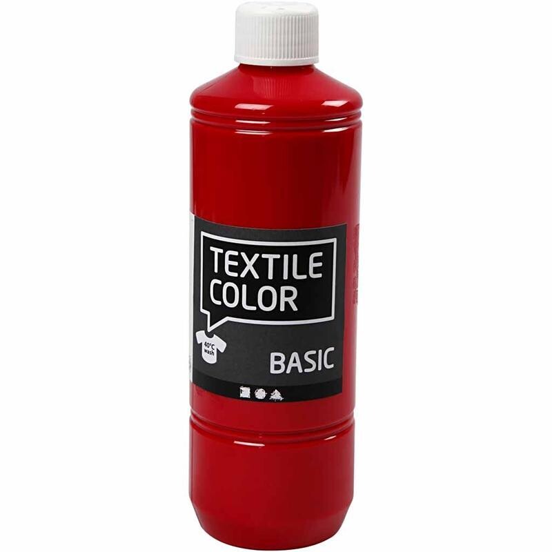 Billede af Textile Color, primær rød, 500 ml
