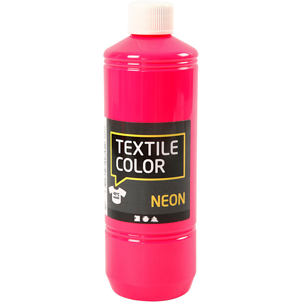 Billede af Textile Color, neon pink, 500 ml