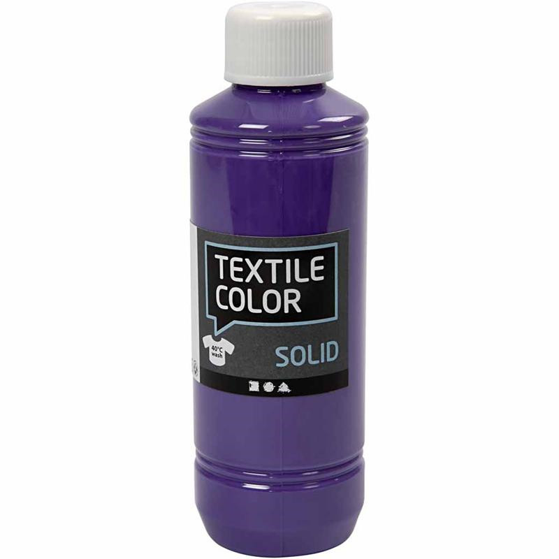 Billede af Textile Solid, lilla, dækkende, 250 ml