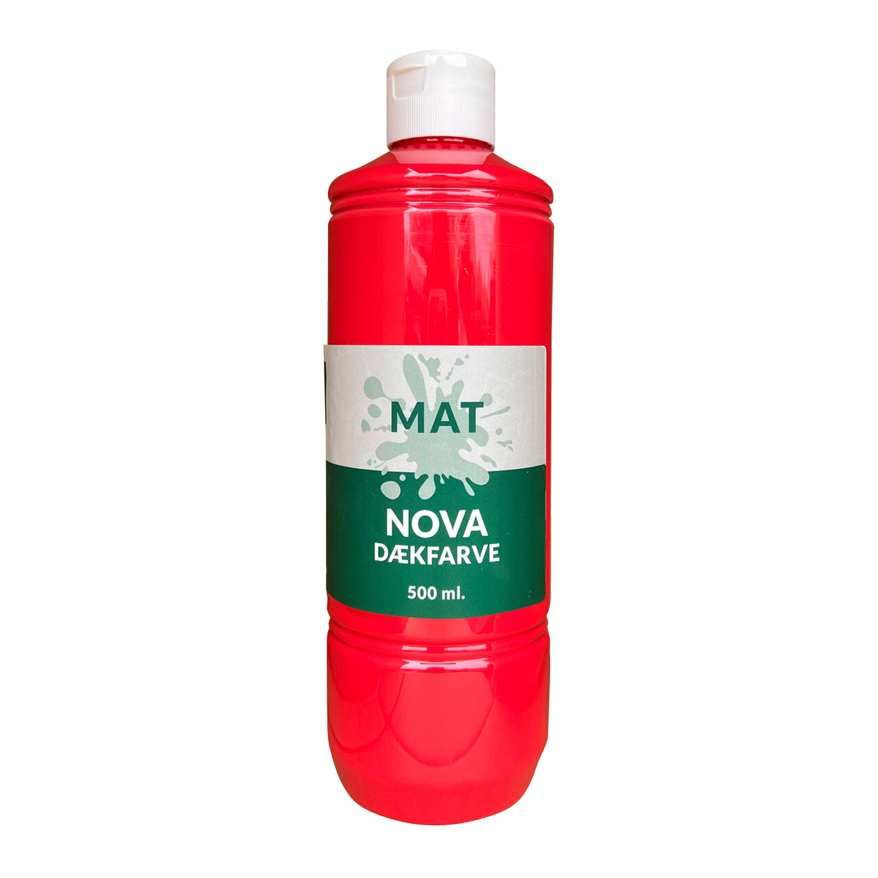 Nova mat dækfarve 500 ml. Rød.