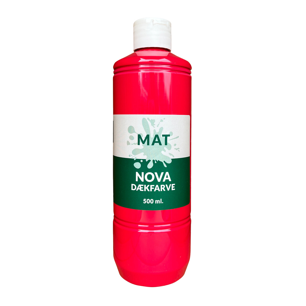 Nova mat dækfarve 500 ml. Primær Rød.