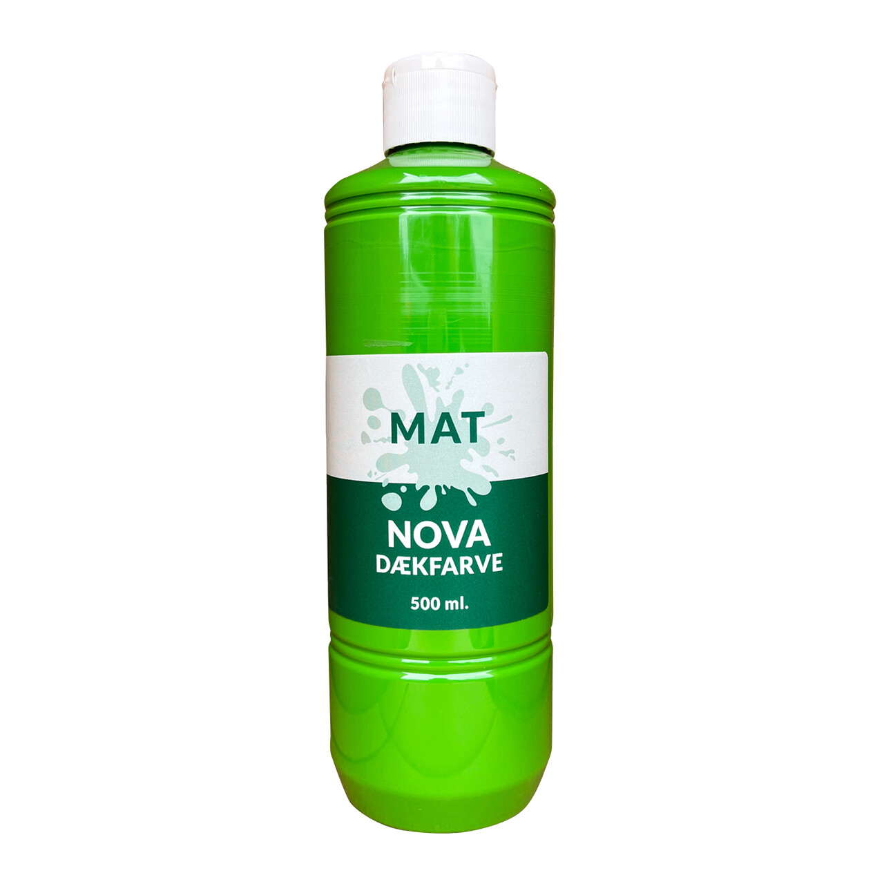 Nova mat dækfarve 500 ml. Lyse grøn.