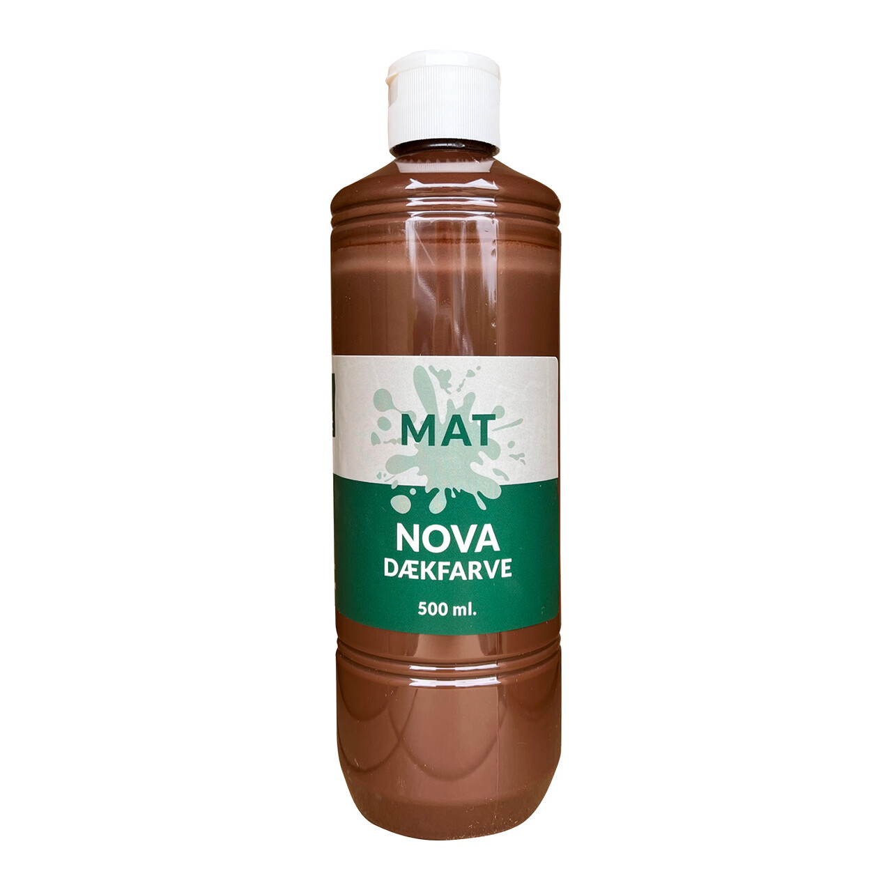 Nova mat dækfarve 500 ml. Brun.