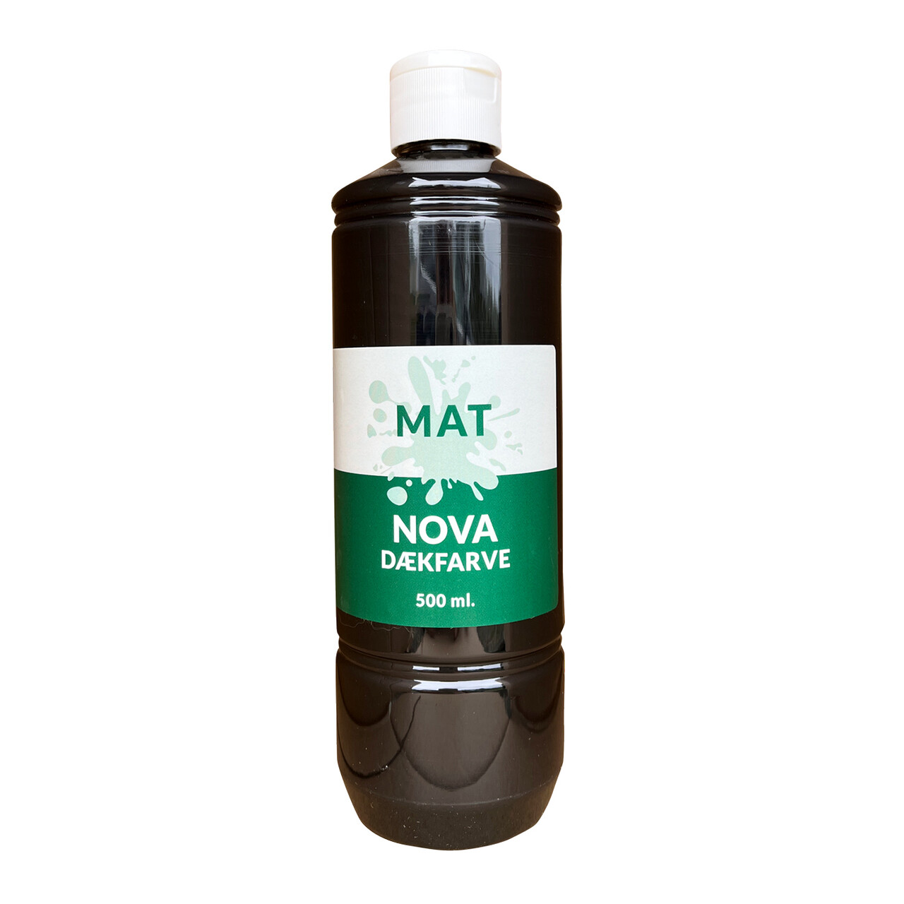 Nova mat dækfarve 500 ml. Sort.