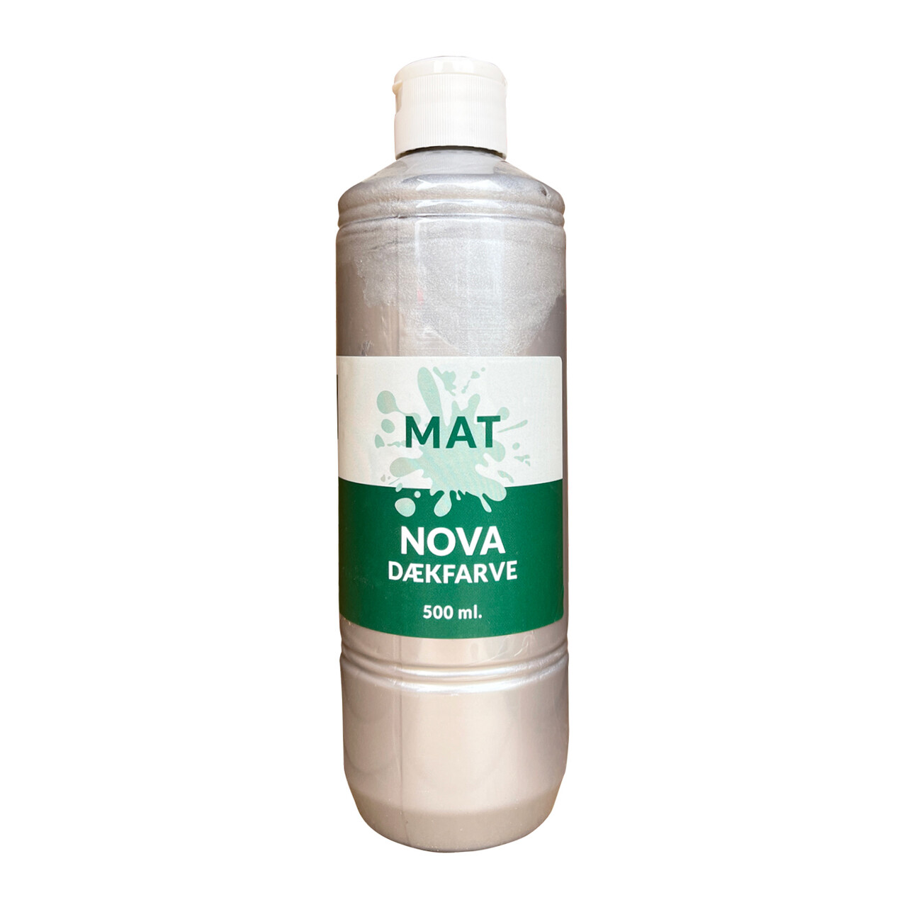 Nova mat dækfarve 500 ml. Sølv.