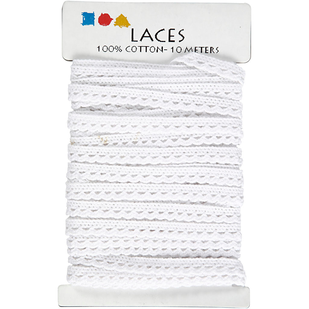 Blonde, B: 10 mm, hvid, 10 m billede