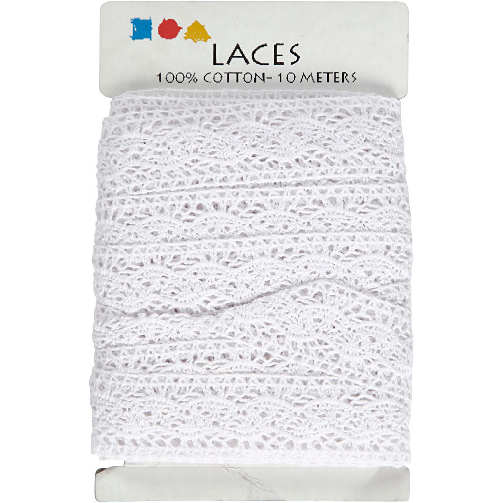 Blonde, B: 30 mm, hvid, 10 m billede