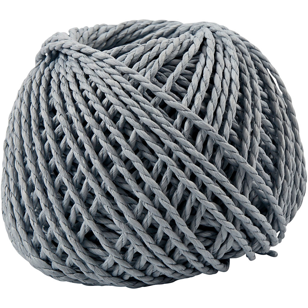 Paperyarn, 2,5-3 mm, lys blå, 150 g billede