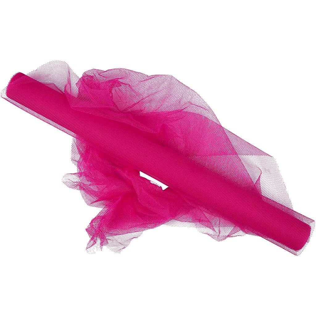 Tyl, 50 cm, pink, 5 m billede