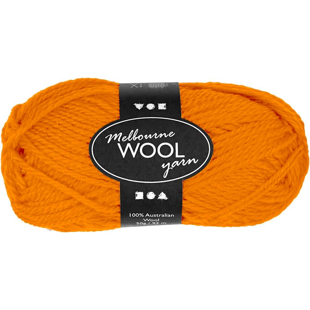 Uldgarn - Melbourne Wool - L 92 M - Okker - 50 G