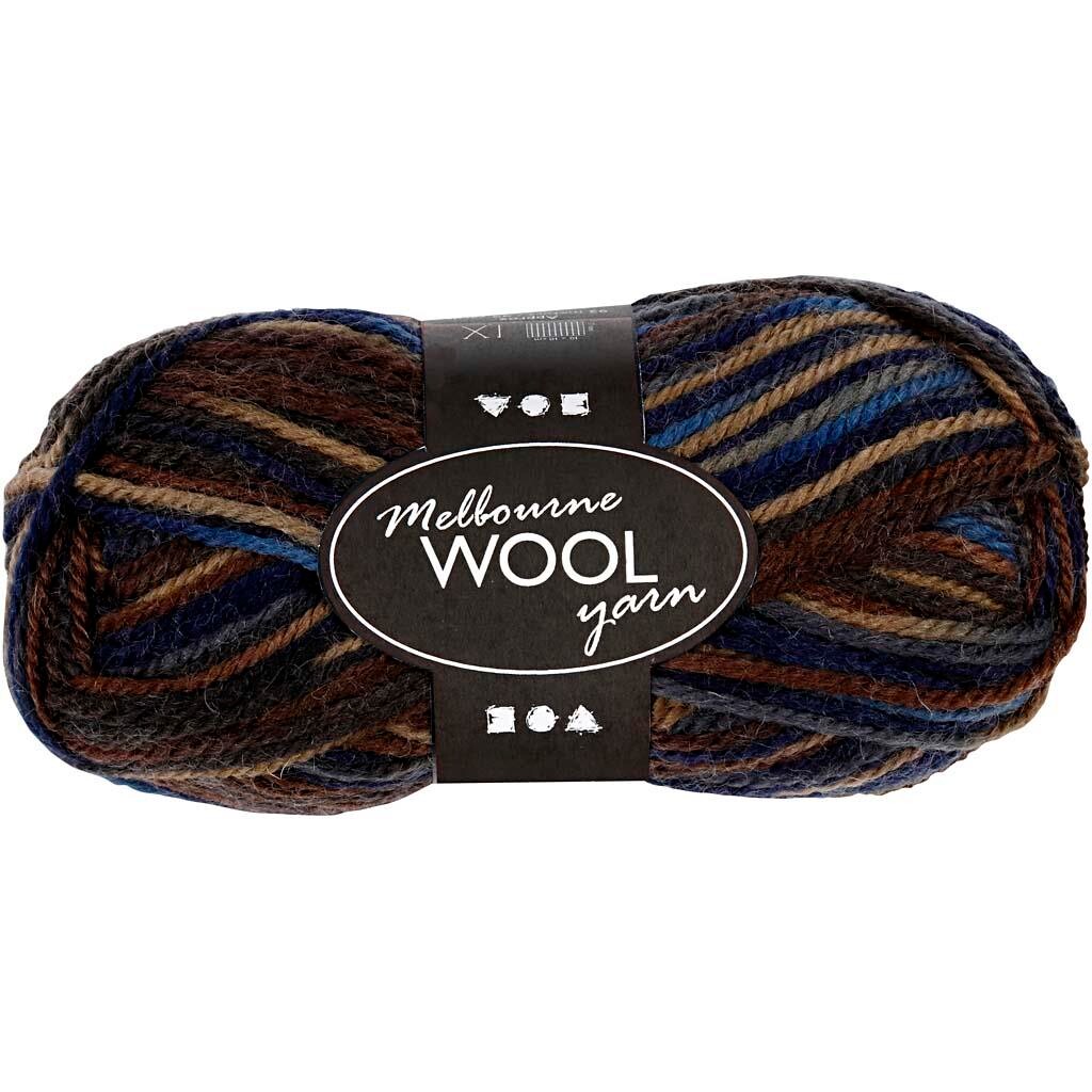 Uldgarn - Melbourne Wool - L 92 M - Brun Harmoni - 50 G