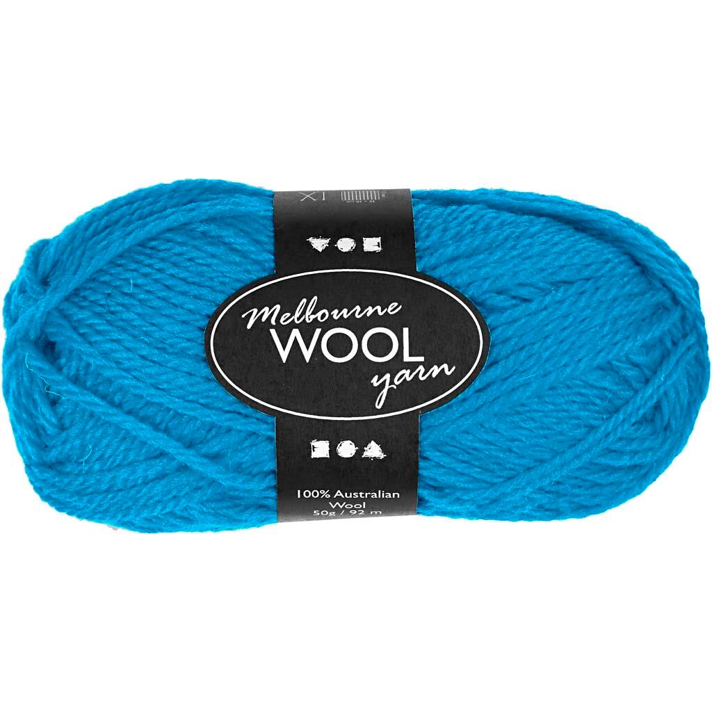 Uldgarn - Melbourne Wool - L 92 M - Lyseblå - 50 G