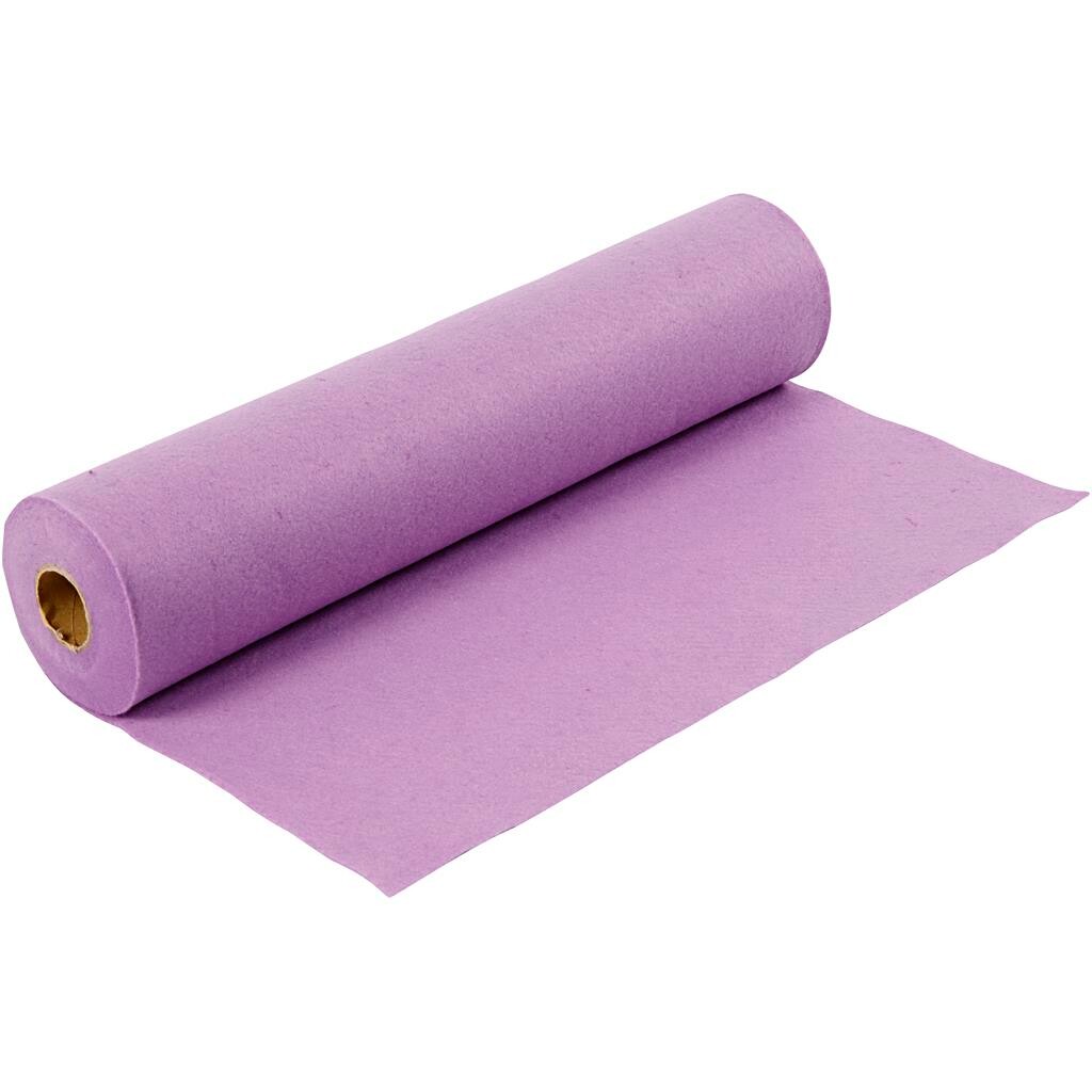 Hobbyfilt, 45 cm, lys lilla, 5 meter
