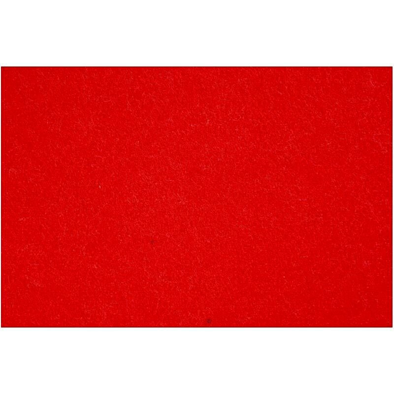 Hobbyfilt, ark 42x60 cm, tykkelse 3 mm, rød, 1 ark