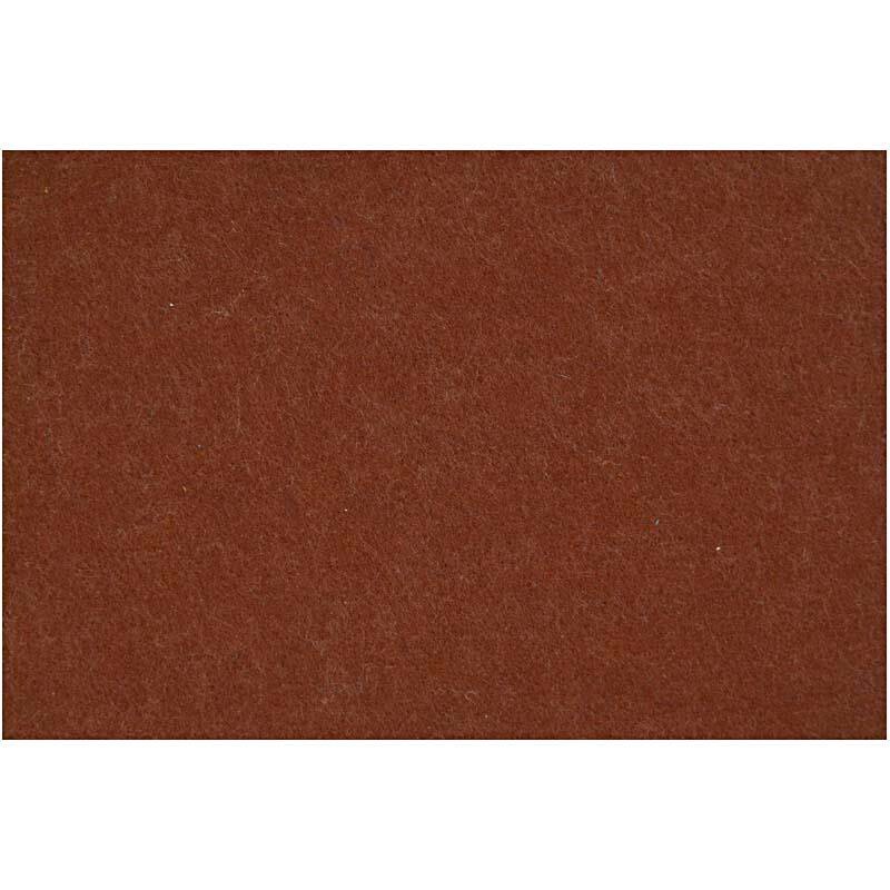 Hobbyfilt, ark 42x60 cm, tykkelse 3 mm, brun, 1 ark