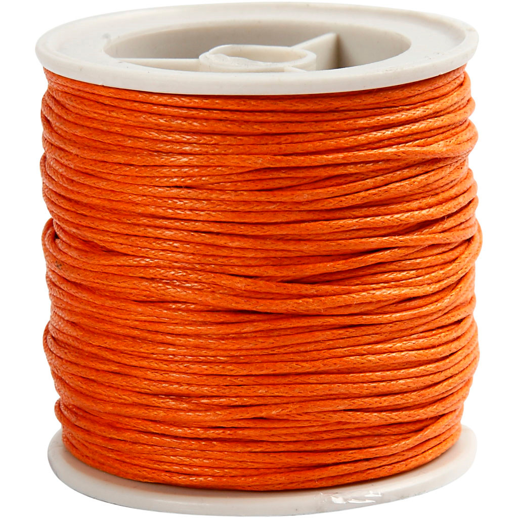 Creativ Company Vokset Bomuldssnor 1 mm 40 m - Orange