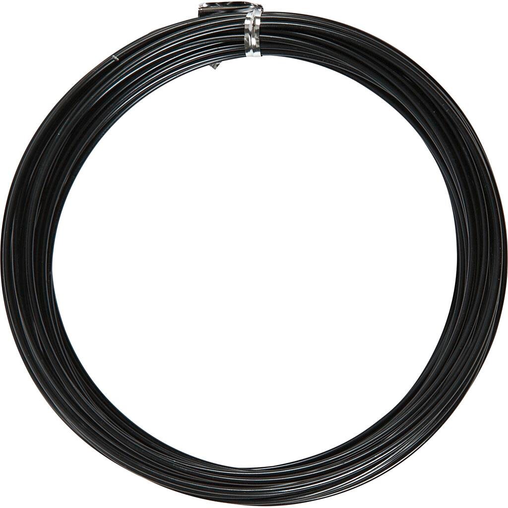 Bonzaitråd, 2 mm, sort, rund, 10 m billede