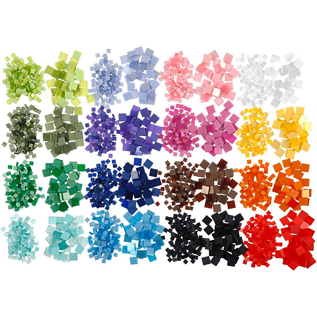 Minimosaik, 5x5 mm 10x10 mm. 32x25 g billede