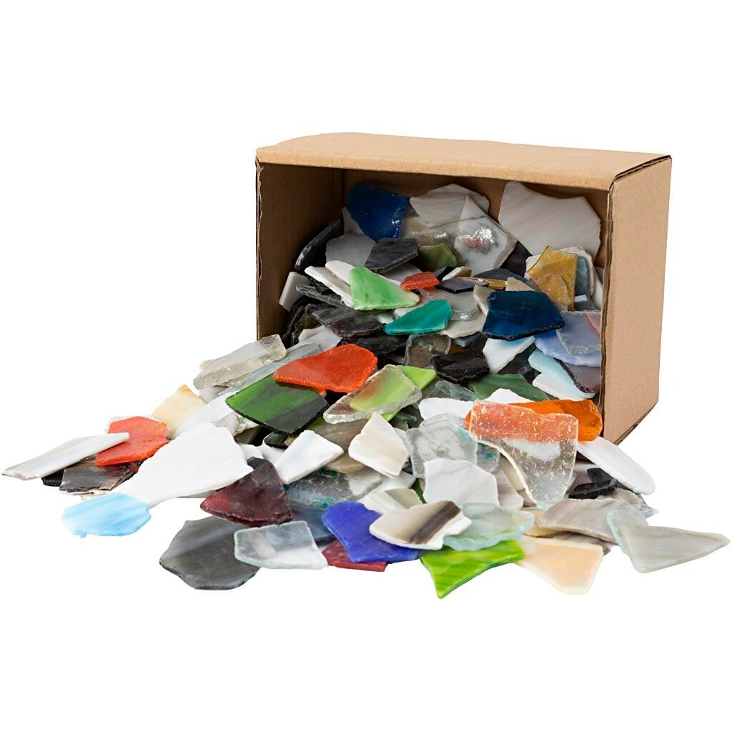 Mosaik, 15-60 mm, ass. farver, 2 kg billede