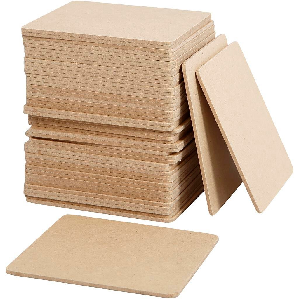 Brik, 10x10 cm, MDF, 50 stk. billede
