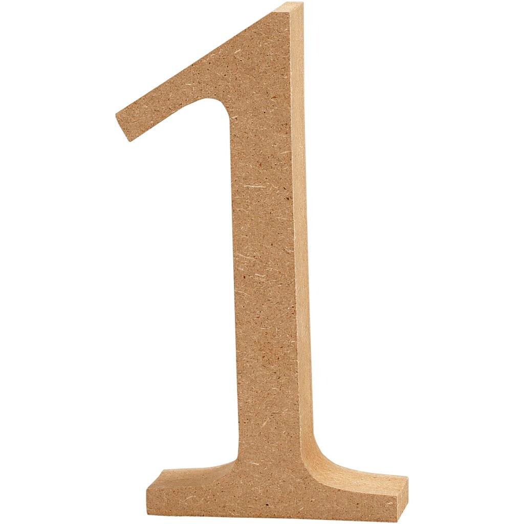 Tal, 13 cm, MDF, 1, 1 stk. billede