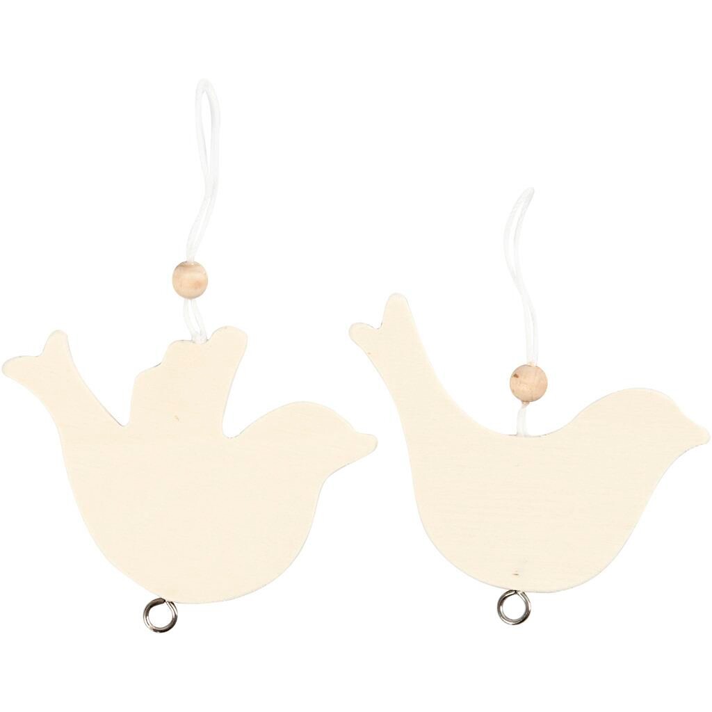 Fredsdue, 7,5x9,5 cm, poly træ, 10 ass. billede