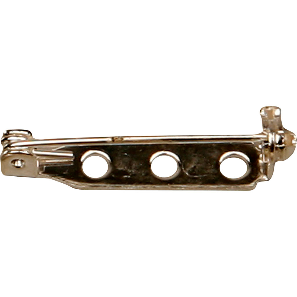 Brochenål, 25 mm, forsølvet, FS, 10 stk. billede