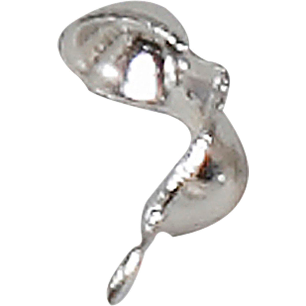 Knudeskjuler med øje, 3 mm, forsølvet, F billede