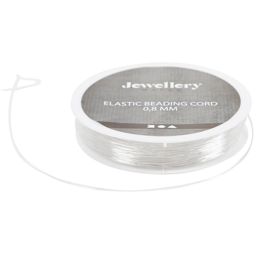 Elastisk smykketråd, 0,8 mm, rund, 10 m billede