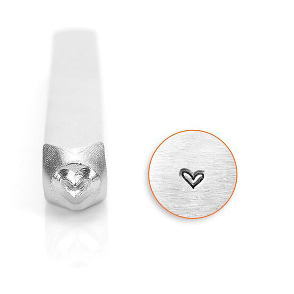 Prægestempel, str. 3 mm, L: 65 mm, Hjert billede