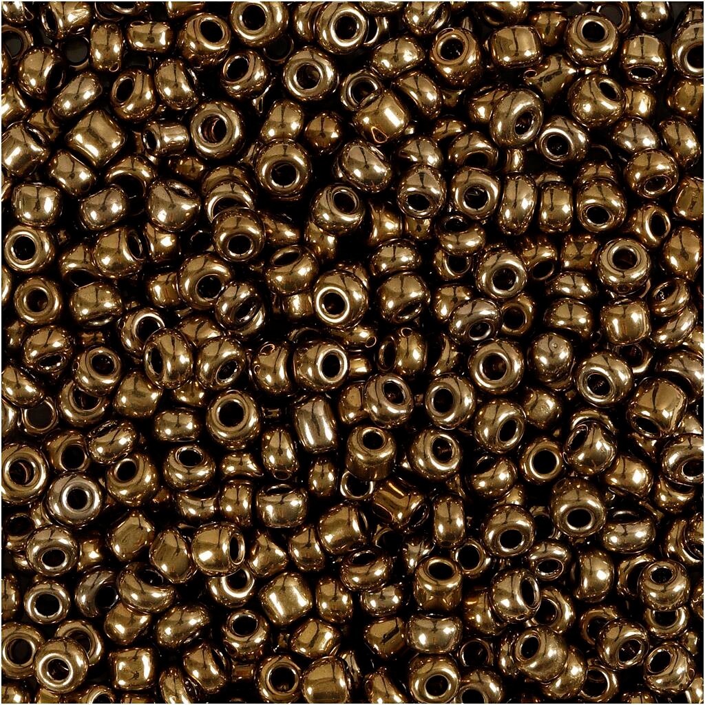 Rocaiperler - 8/0 - Bronze - 25 g billede