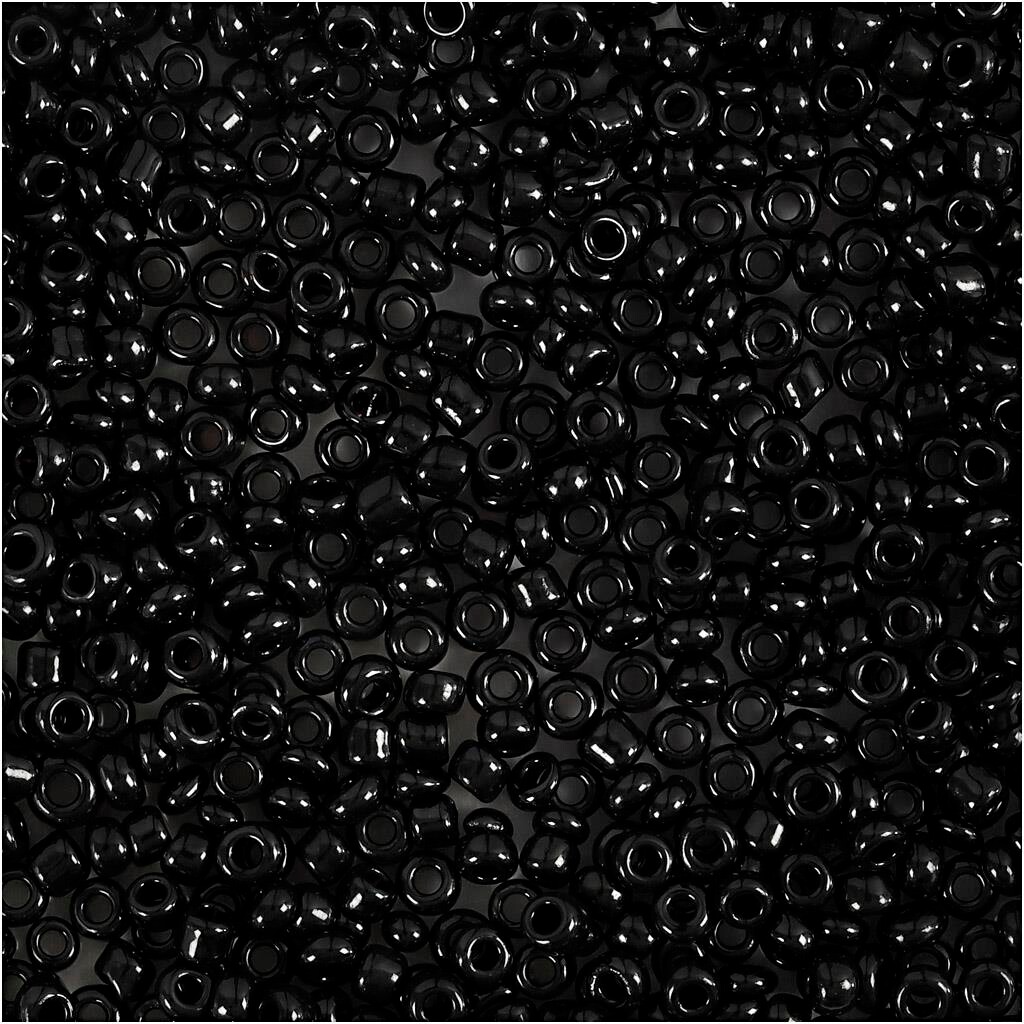 Rocaiperler - 12/0 - Sort - 25 g billede