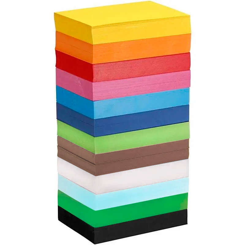 A4 kartonpakke 180 gr. - 1200 ark 12 ass. farver