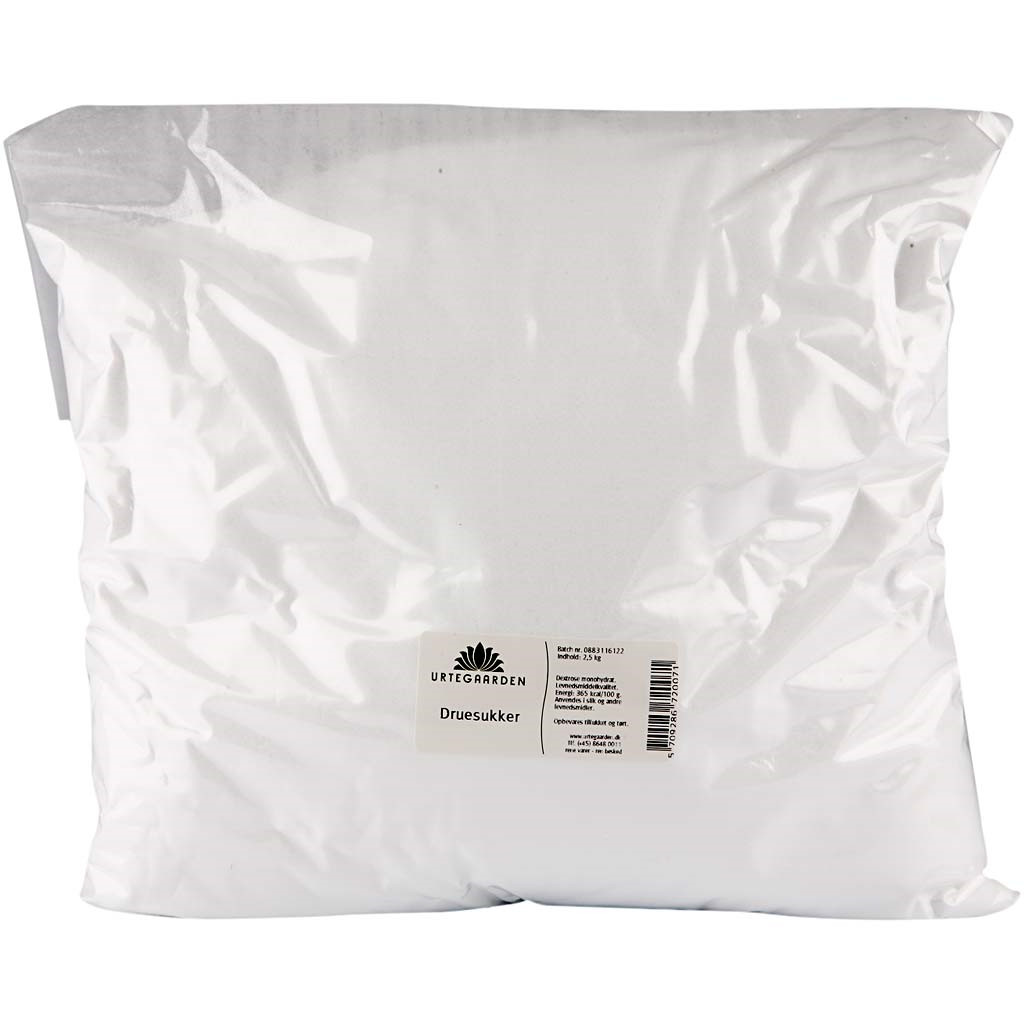 Druesukker - 2.500 gram - Urtegaarden