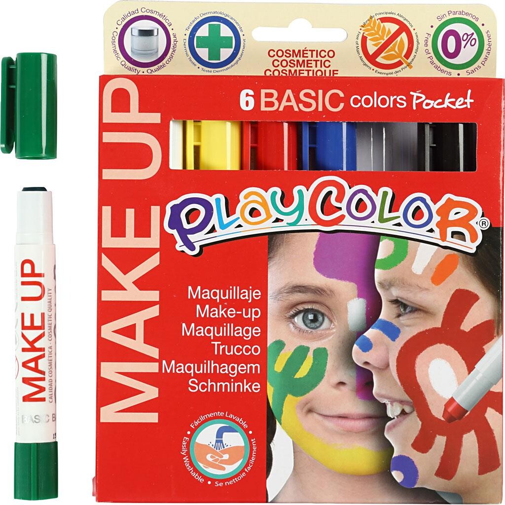 Billede af Playcolor Make-up, ass. farve , basic, 6x5 g.