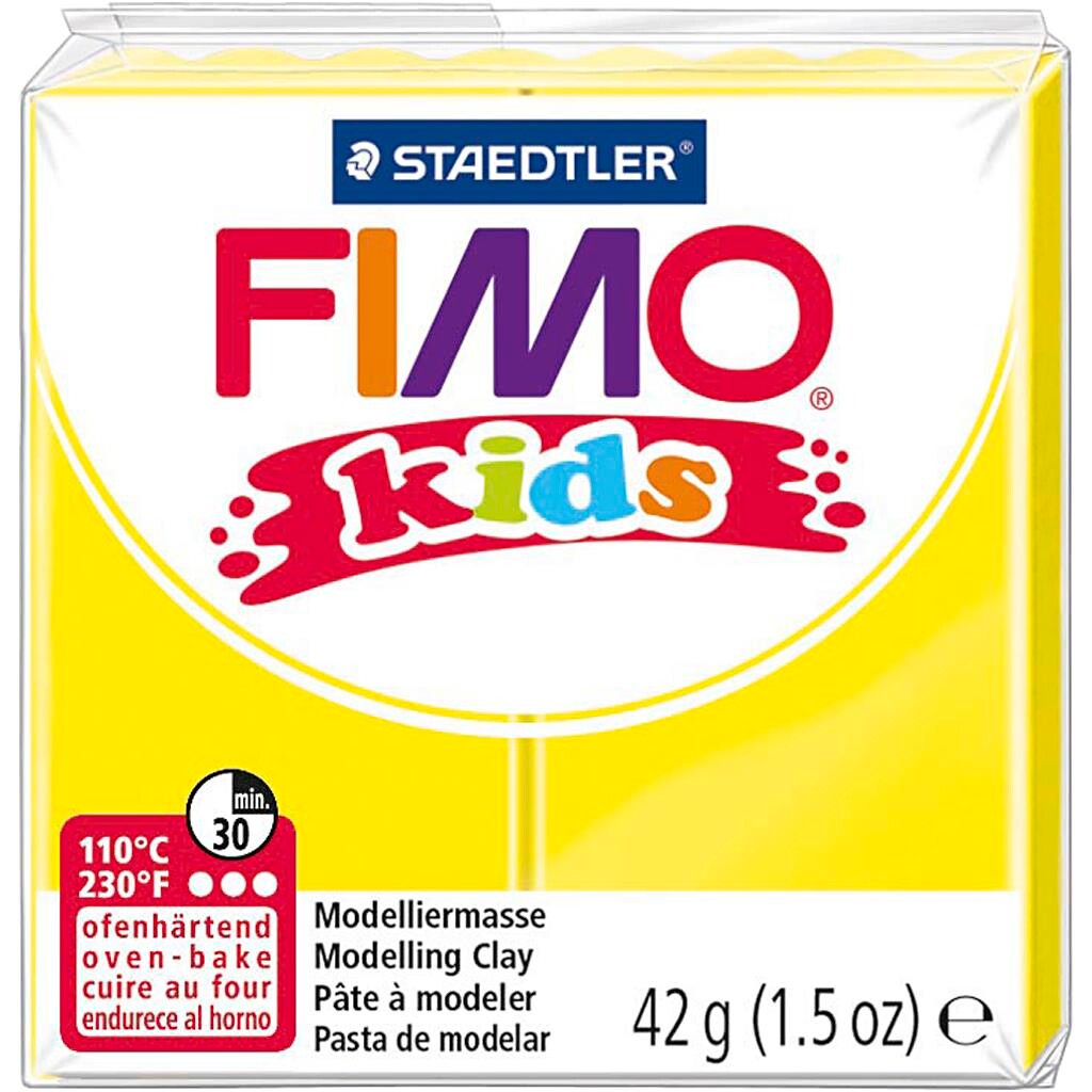 FIMO® Kids ler gul 42 g billede