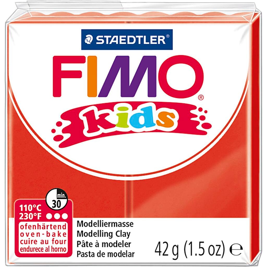 FIMO® Kids ler rød 42 g billede