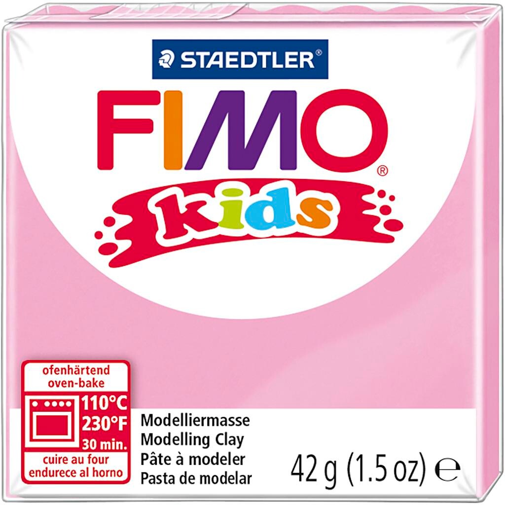 FIMO® Kids ler rosa 42 g billede