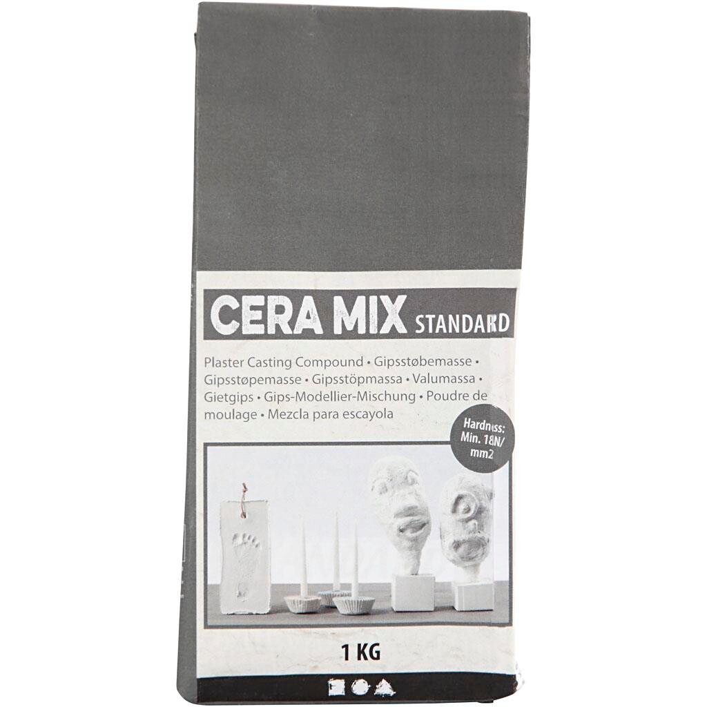 Cera-Mix Standard Modelgips - Lysgrå, 1 kg billede
