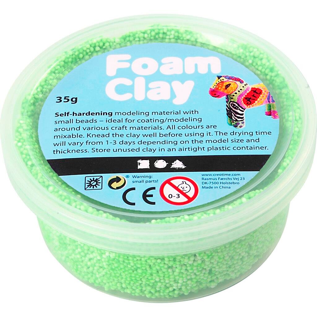 Foam Clay, grøn neon, 35 g billede