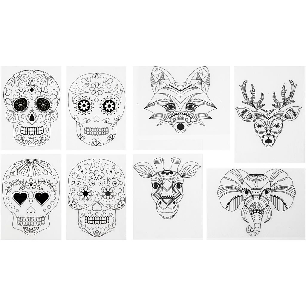 Krympeplast med motiver, ark 10,5x14,5 c billede