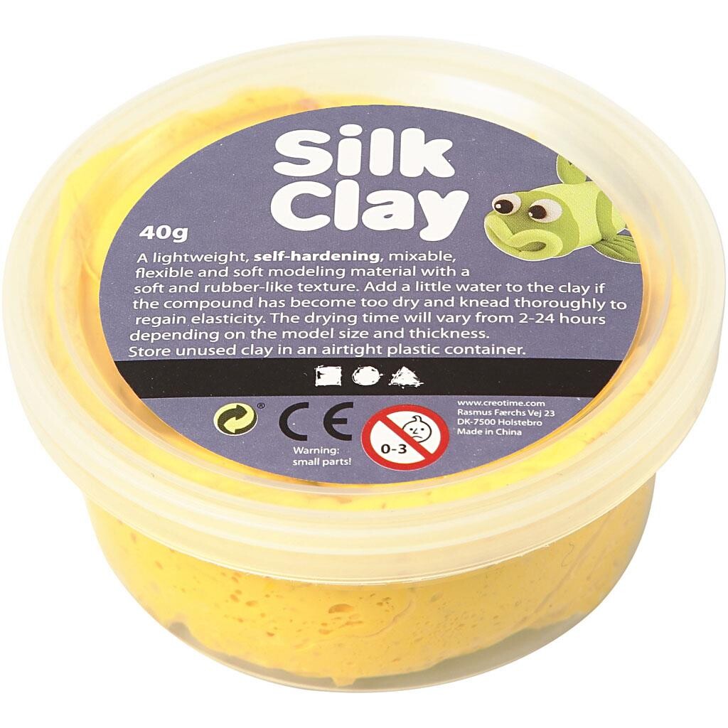 Silk Clay, gul, 40 g