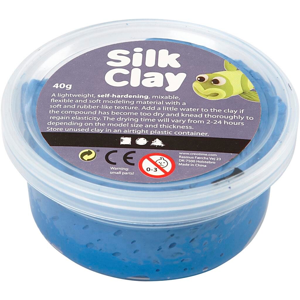 Silk Clay, blå, 40 g billede