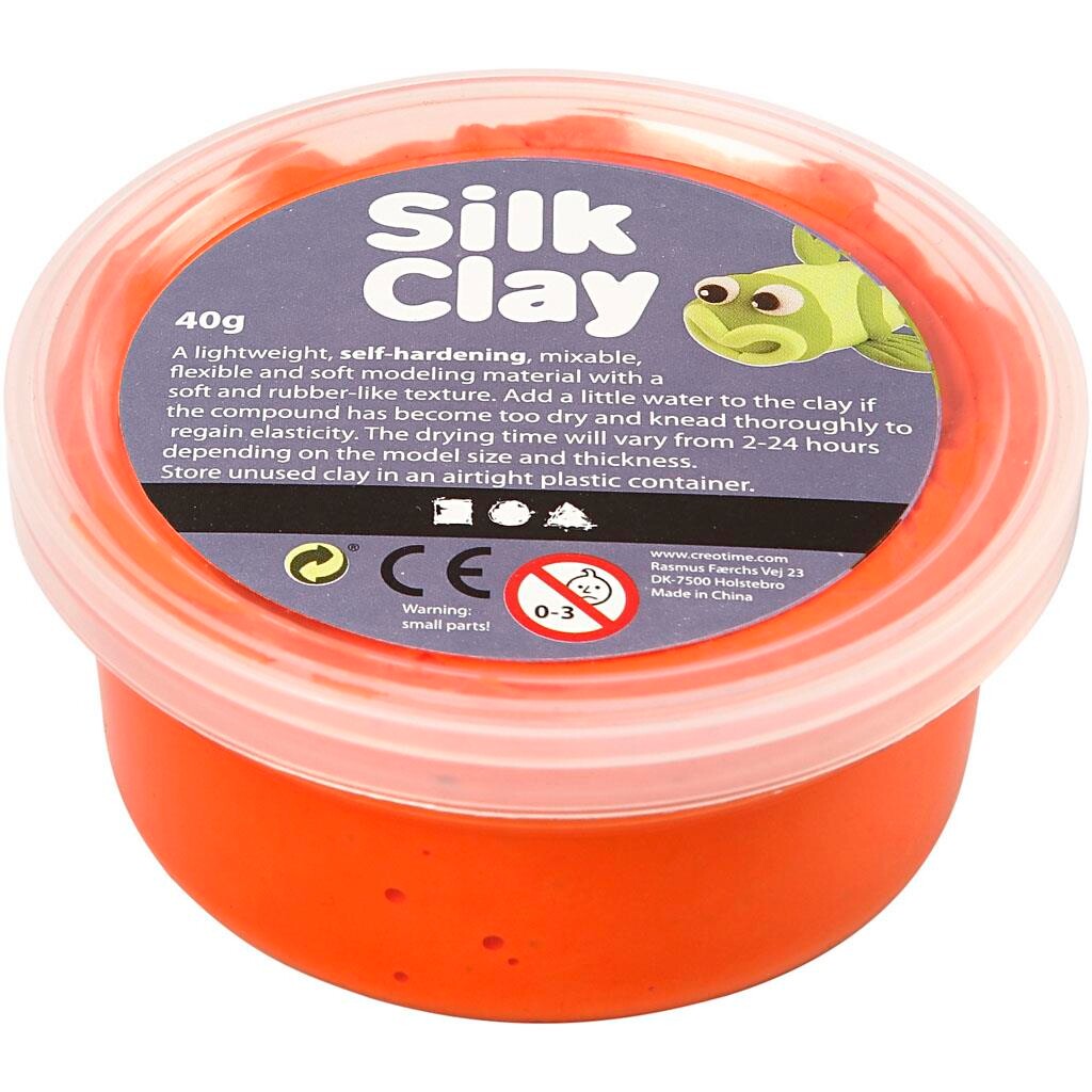 Silk Clay, orange, 40 g billede